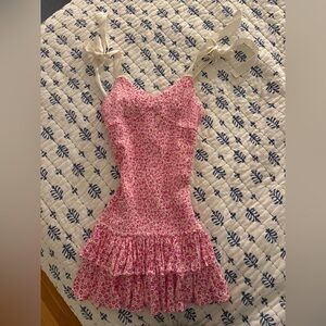 Floral Pink Mini Dress